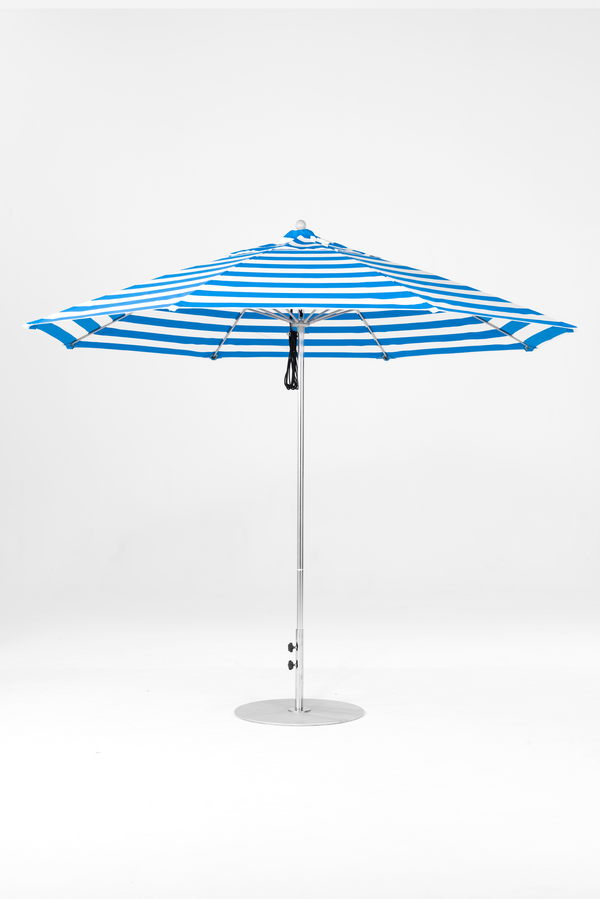 864FM-016 Blue Stripe-Brushed Silver