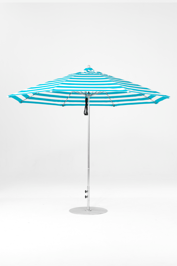 864FM-011 Turquoise Stripe-Brushed Silver