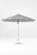 864FM- 017 Black Stripe-Brushed Silver