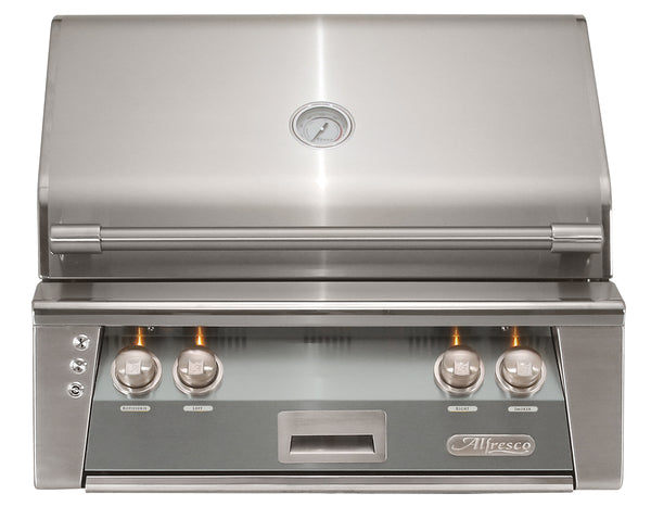 Alfresco ALXE 30-Inch Built-In Grill With Rotisserie