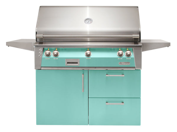 Alfresco ALXE 42-Inch Freestanding Gas Grill On Deluxe Cart