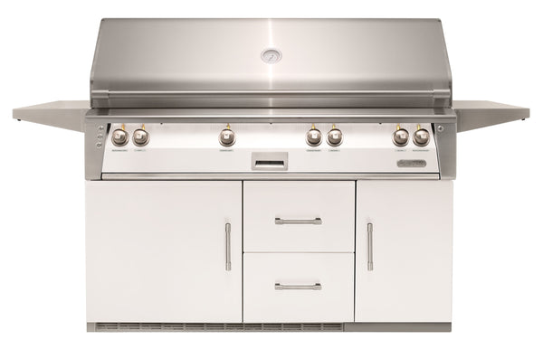 Alfresco 56-Inch Luxury All Grill with Refrigerated Cart