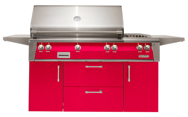 Alfresco 56-Inch Luxury Deluxe Gas Grill with Refrigerated Cart