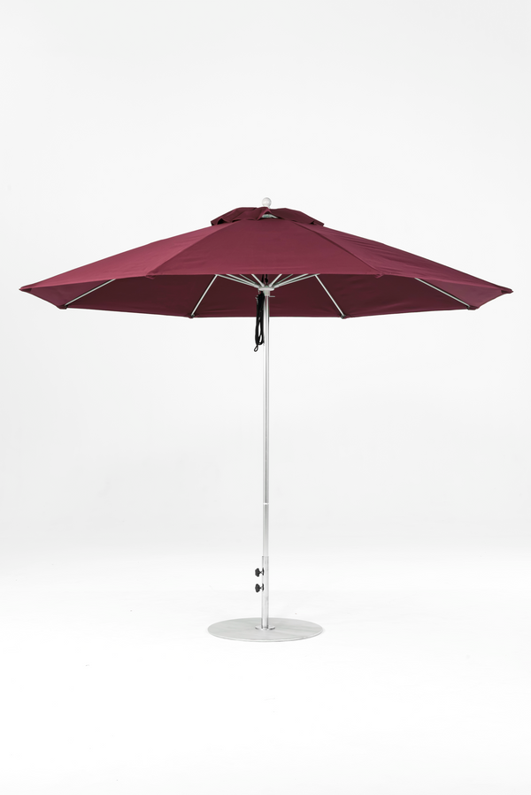864FM-R177 Burgundy-Brushed Silver