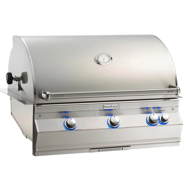 Fire Magic 36 Inch Aurora A790I  Built In Propane Gas Grill With One Infrared Burner Rotisserie And Analog Thermometer
