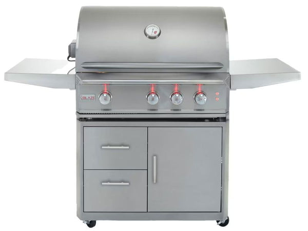 Blaze Professional Lux 34-Inch 3-Burner Freestanding Grill With Rear Infrared Burner