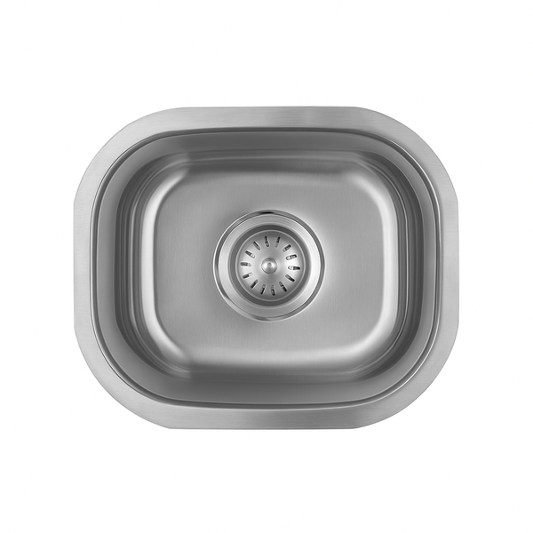 E-Stainless 18 Gauge, Single Bar / Veggie Bowl: 15 x 12 x 7 Inch Bowl Depth