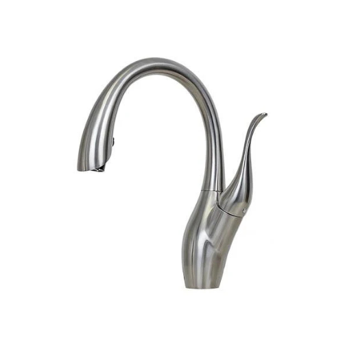E-Stainless Kitchen: Kitchen: Cygnus Single Handle Gooseneck w/ Pull Down Spray