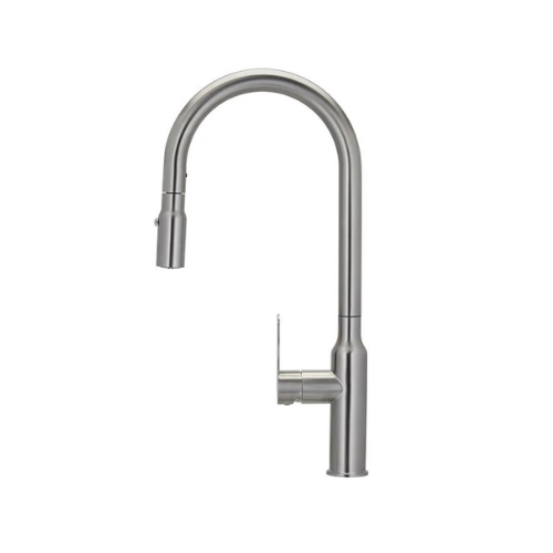 E-Stainless Kitchen: Tomales Single Handle Gooseneck w/Pull Down Spray