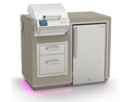 Fire Magic 36 x 44 Inch Electric Grill Island Bundle with Refrigerator & Double Drawers