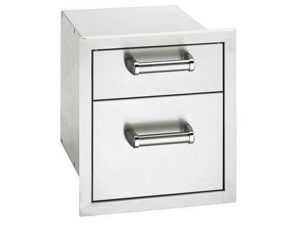 Fire Magic 36 x 44 Inch Electric Grill Island Bundle with Refrigerator & Double Drawers