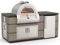Fire Magic Contemporary Pre-Fab Pizza Oven Island with Refrigerator Cut-out