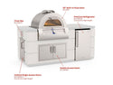 Fire Magic Contemporary Pre-Fab Pizza Oven Island with Refrigerator Cut-out