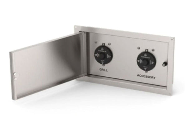 Fire Magic Contemporary Pre-Fab Island Bundle with Smoke Base & Polished Black Lava Countertop