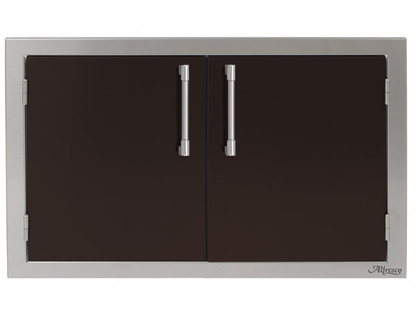 Alfresco 30 Inch Double Access Doors-Jet Black Matte