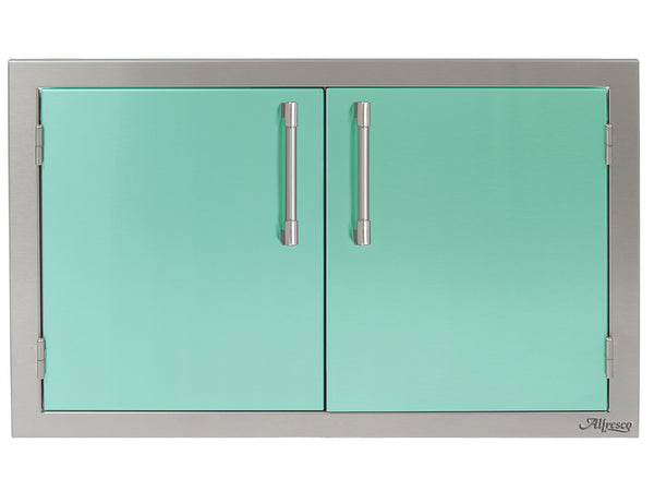Alfresco 30 Inch Double Access Doors-Light Green