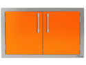 Alfresco 30 Inch Double Access Doors-orange Gloss