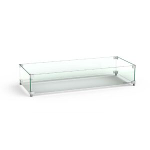 Rectangular glass wind guard