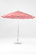 864FMC-012 Red Stripe-Brushed Silver