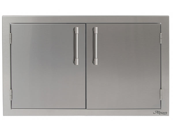 Alfresco 30 Inch Double Access Doors-Signal Grey
