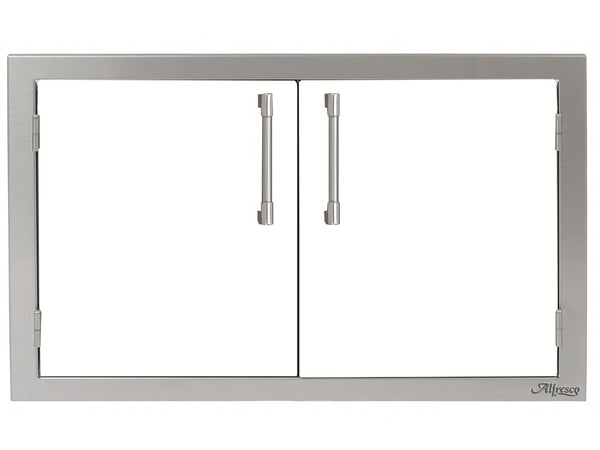Alfresco 30 Inch Double Access Doors-White Gloss
