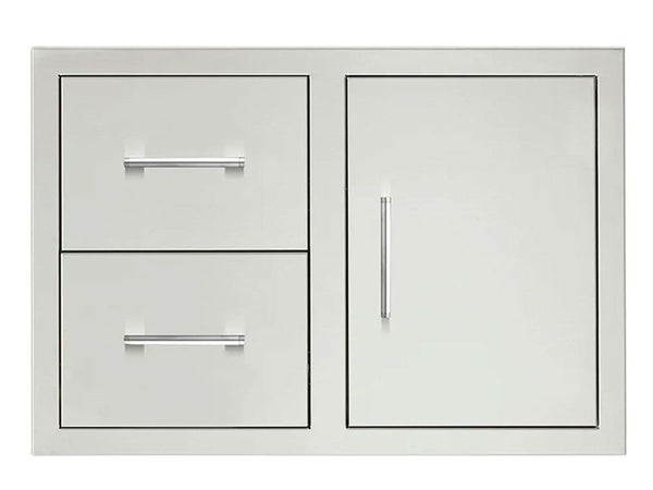 TrueFlame 33 Inch 2-Drawer & Access Door Combo Masonry Frame Return