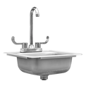 TrueFlame 15x15 Inch Drop-in Sink