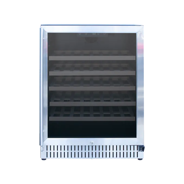 TrueFlame 24 Inch Outdoor Wine Cooler with Glass Door and Lock