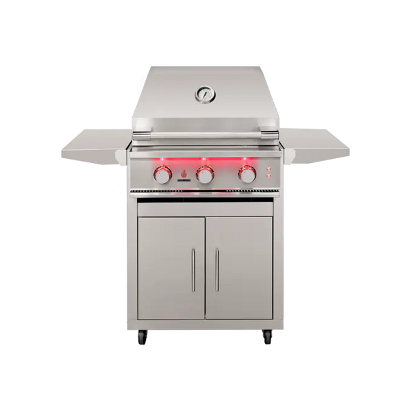 TrueFlame 25" 3 Burner Gas Grill with Cart