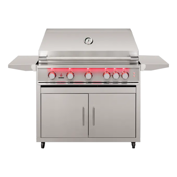 TrueFlame 40 Inch 5 Burner Gas Grill with Cart