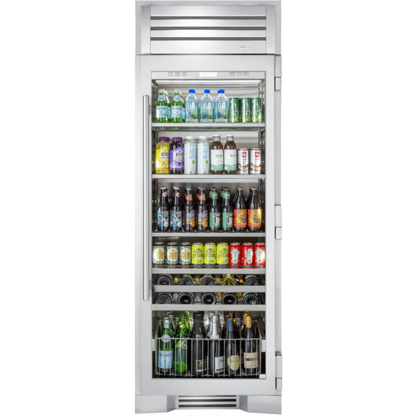 True 30 Inch Indoor Refrigerator with Glass Door