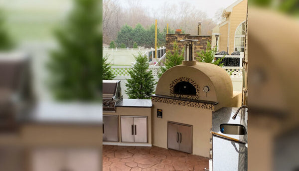 Forno Bravo 32 Inch Toscana80 Domed Hybrid Freestanding Pizza Oven
