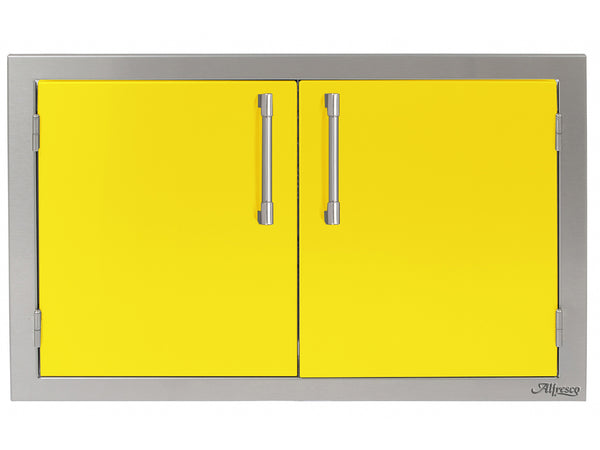 Alfresco 30 Inch Double Access Doors-traffic Yellow