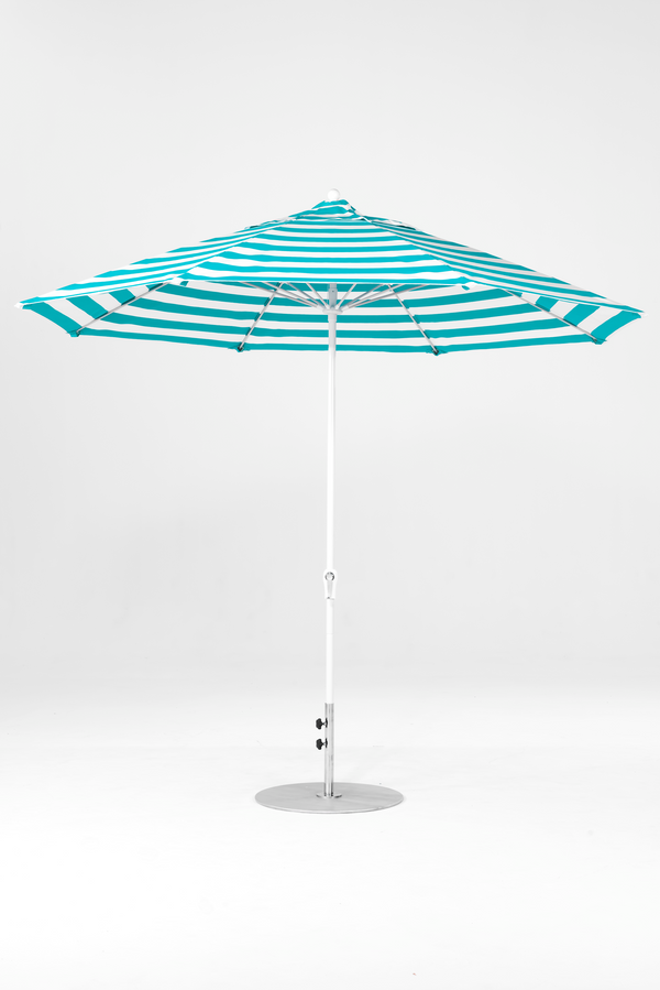 864FMC-011 Turquoise Stripe-Alpine White