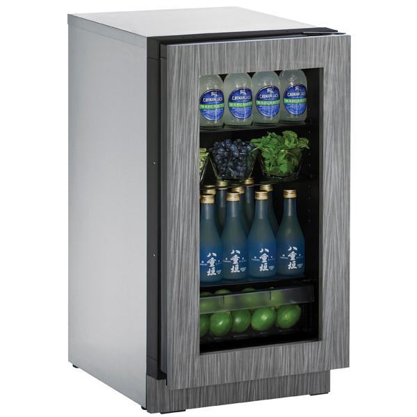 U-Line Glass Refrigerator 24" Reversible Hinge Integrated Frame 115v