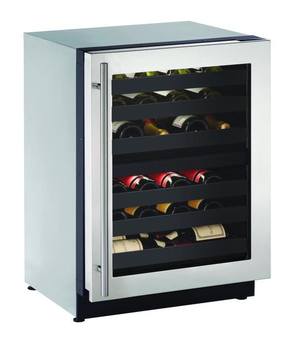 U-Line Wine Captain 24" Dual Zone Reversible Hinge Stainless Frame 115v