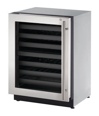 U-Line Wine Captain 24" Dual Zone Lock Left Hinge Stainless Frame 115v