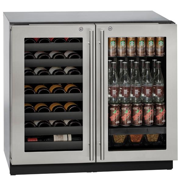 U-Line Beverage Center 36" Lock Stainless Frame 115v
