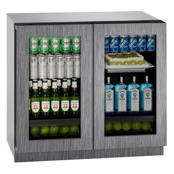 U-Line Glass Refrigerator 36" Dual Zone Integrated Frame 115v