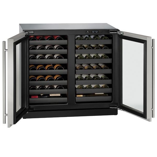 U-Line Wine Captain 36" Dual Zone Stainless Frame 115v
