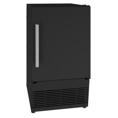 U-Line Ice Maker 15" Reversible Hinge Black Solid 115v