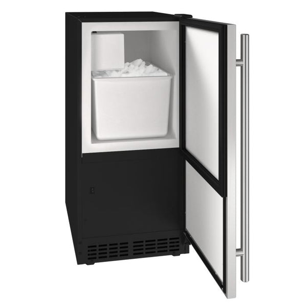 U-Line Ice Maker 15" Reversible Hinge Stainless Solid 115v