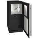 U-Line Nugget Ice 15” Reversible Hinge Stainless Solid 115v