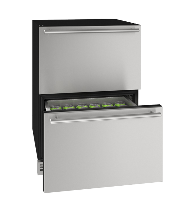 U-Line Refrigerator Drawers 24" Stainless Solid 115v