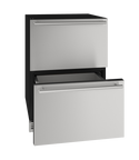 U-Line Refrigerator Drawers 24" Stainless Solid 115v
