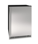 U-Line Convertible Freezer 24" Reversible Hinge Stainless Solid 115v