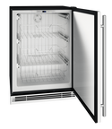 U-Line Convertible Freezer 24" Reversible Hinge Stainless Solid 115v