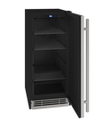 U-Line Solid Refrigerator 15" Reversible Hinge Stainless Solid 115v