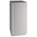 U-Line Solid Refrigerator 15" Reversible Hinge Stainless Solid 115v
