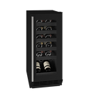 U-Line Wine Captain 15" Reversible Hinge Black Frame 115v